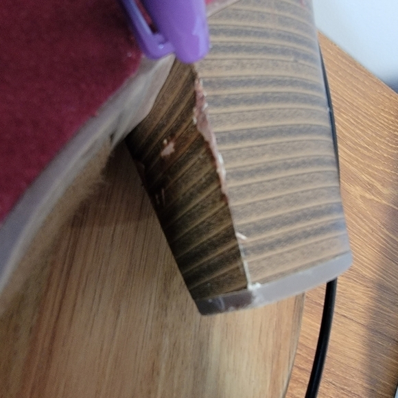 Breckellle's Wine / Maroon Colored Heather Ankle Booties vegan Size 8.5 - Picture 12 of 16